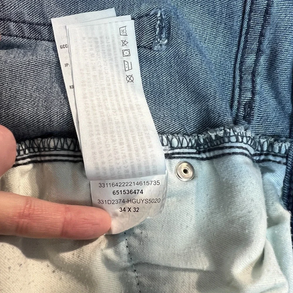 Hollister Athletic Skinny Jeans Mens 34x29 Distressed Stretch Denim Medium Wash‎